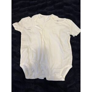 Carter’s Baby Bodysuits 24M 3-Pack White Short Sleeve Cotton NWOT